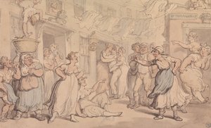 Angry Scene in a Street by Thomas Rowlandson